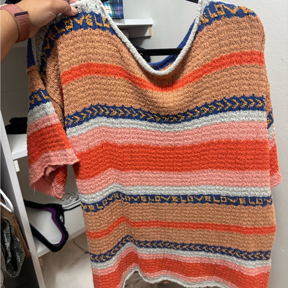 Free People Hidden Love Striped Boat Neck